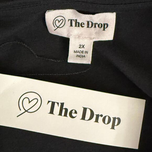 THE DROP Padded Shoulder Black Sheath Dress, NWT! Size 2X - Picture 5 of 8